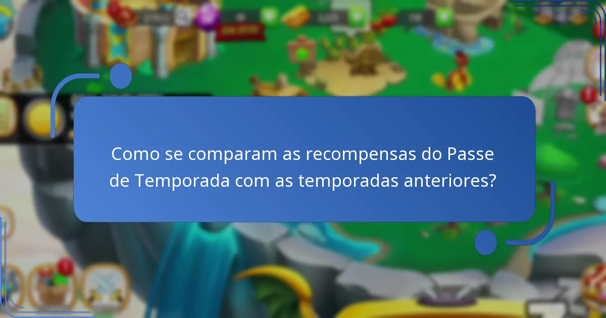 Como se comparam as recompensas do Passe de Temporada com as temporadas anteriores?