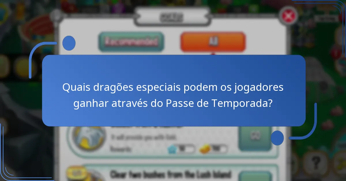 Quais itens premium estão incluídos no Passe de Temporada de Dragon City?